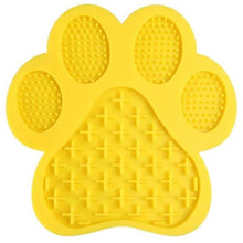 Load image into Gallery viewer, Food bowl for dogs, helping them eating slower. Paw shaped, yellow.
